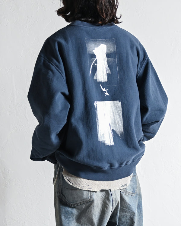 Overdyed Sweat Shirts “in a haze”, 2colors-Fujimoto-COELACANTH