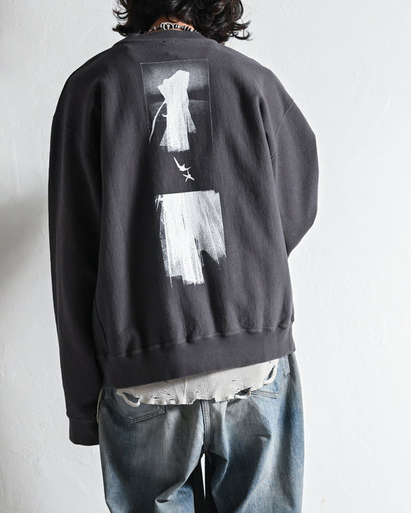 Overdyed Sweat Shirts “in a haze”, 2colors-Fujimoto-COELACANTH