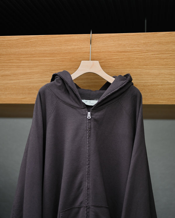 SWEAT HOODIE COAT, brown