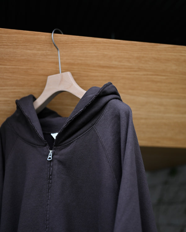 SWEAT HOODIE COAT, brown