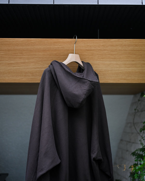 SWEAT HOODIE COAT, brown