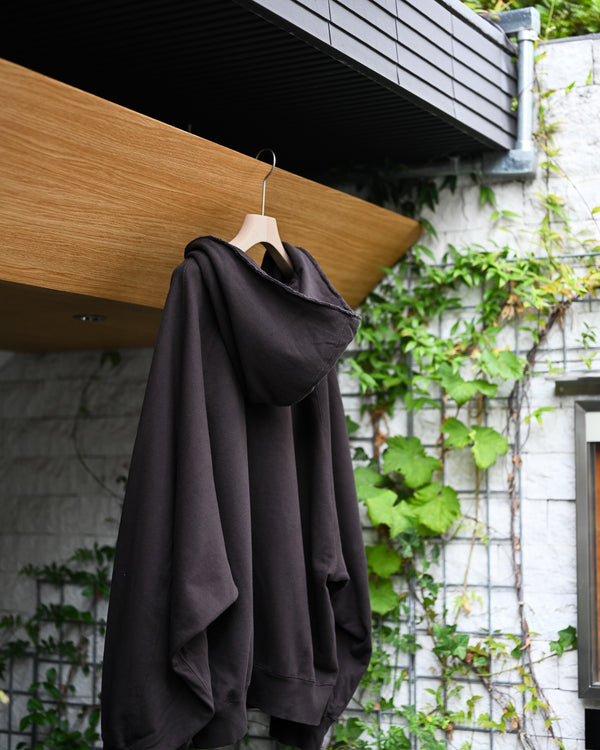 SWEAT HOODIE COAT, brown