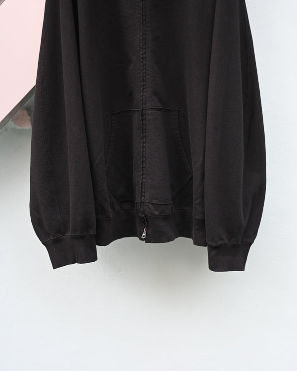 SWEAT HOODIE COAT, black