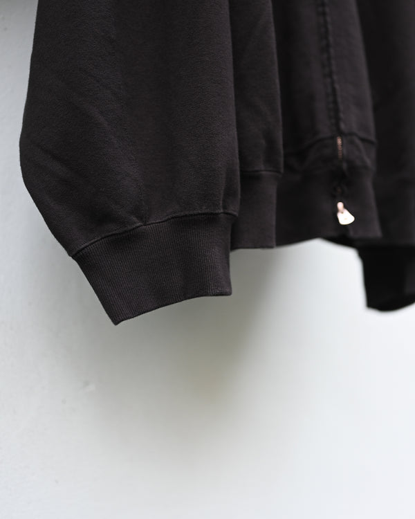 SWEAT HOODIE COAT, black