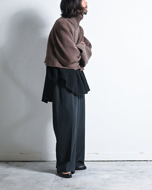 SHORT LENGHT HALFZIP KNIT-ANCELLM-COELACANTH