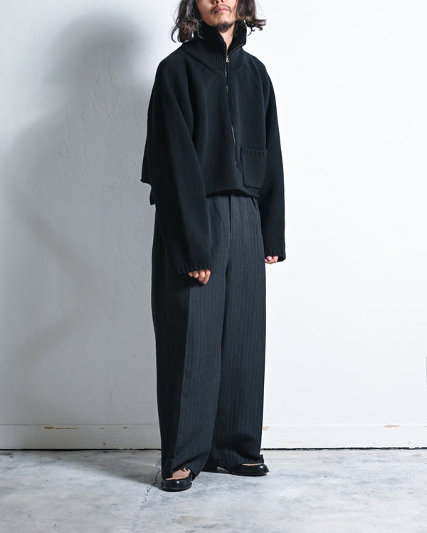 SHORT LENGHT HALFZIP KNIT-ANCELLM-COELACANTH