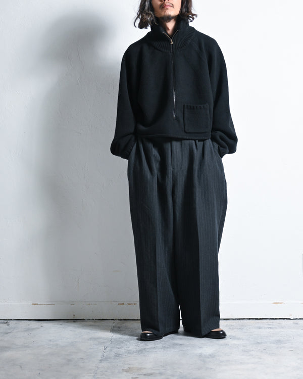 SHORT LENGHT HALFZIP KNIT-ANCELLM-COELACANTH