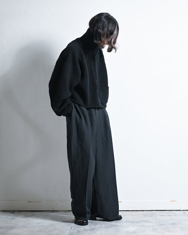 SHORT LENGHT HALFZIP KNIT-ANCELLM-COELACANTH