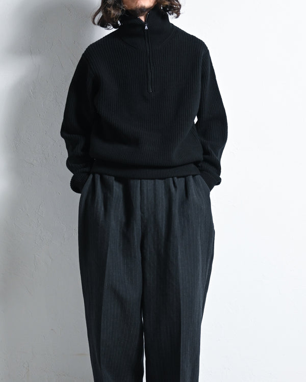 half zip tokkuri knit-satou-COELACANTH