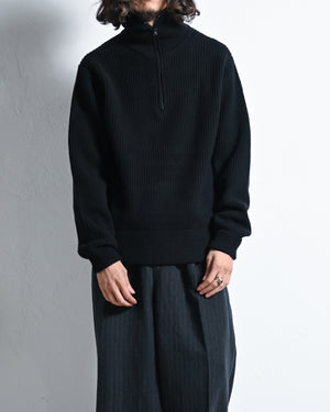 half zip tokkuri knit-satou-COELACANTH