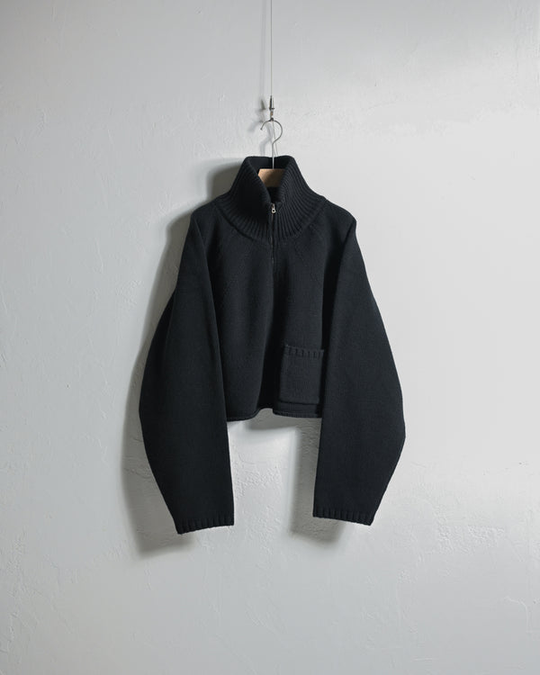 SHORT LENGHT HALFZIP KNIT-ANCELLM-COELACANTH