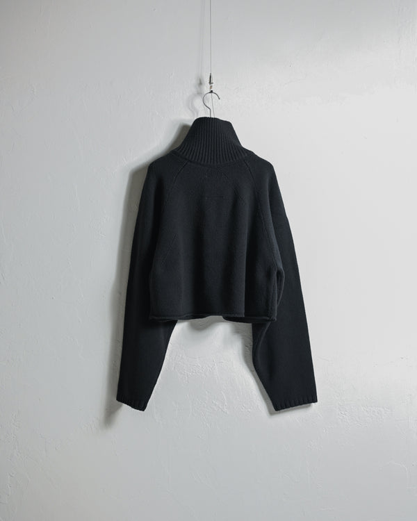 SHORT LENGHT HALFZIP KNIT-ANCELLM-COELACANTH