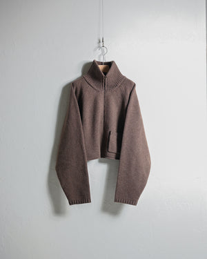 SHORT LENGHT HALFZIP KNIT-ANCELLM-COELACANTH