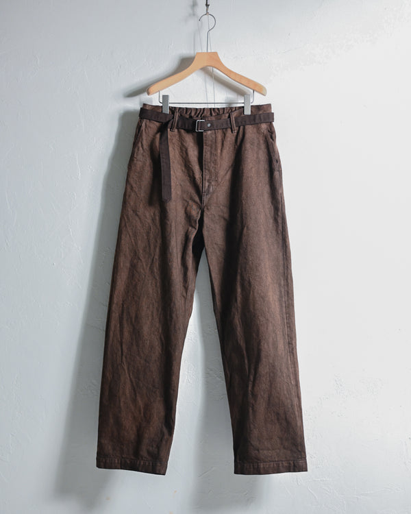 DENIM WIDE TROUSERS,KAKISHIBU-YOKO SAKAMOTO-COELACANTH