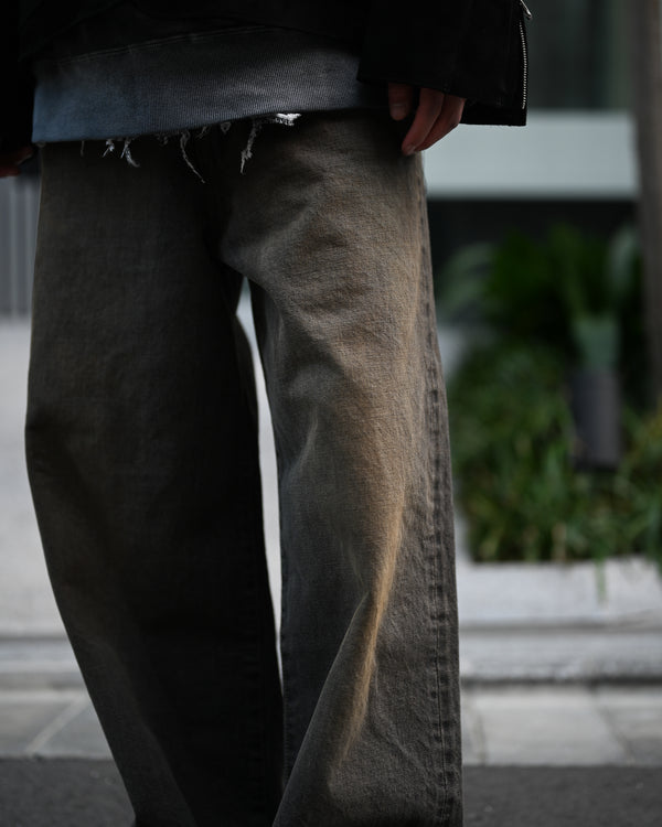 coffee black denim trousers_dstryd