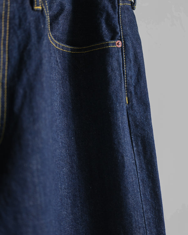 DENIM STRAIGHT PANTS, INDIGO-YOKO SAKAMOTO-COELACANTH