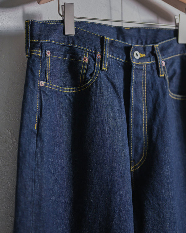 DENIM STRAIGHT PANTS, INDIGO-YOKO SAKAMOTO-COELACANTH