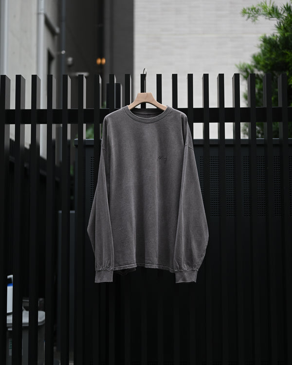 EMBROIDERY DYED LS T-SHIRT 2, brown