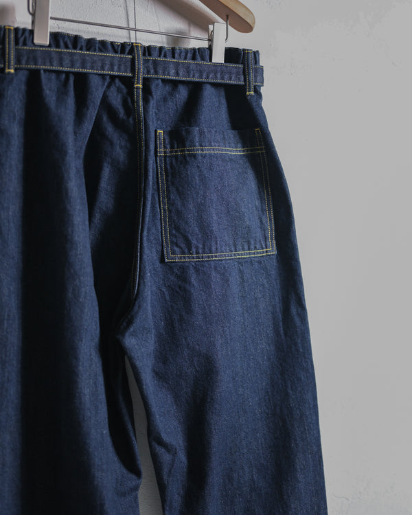 DENIM WIDE TROUSERS, INDIGO-YOKO SAKAMOTO-COELACANTH