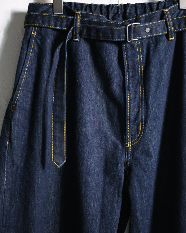 DENIM WIDE TROUSERS, INDIGO-YOKO SAKAMOTO-COELACANTH