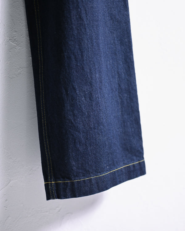 DENIM WIDE TROUSERS, INDIGO-YOKO SAKAMOTO-COELACANTH