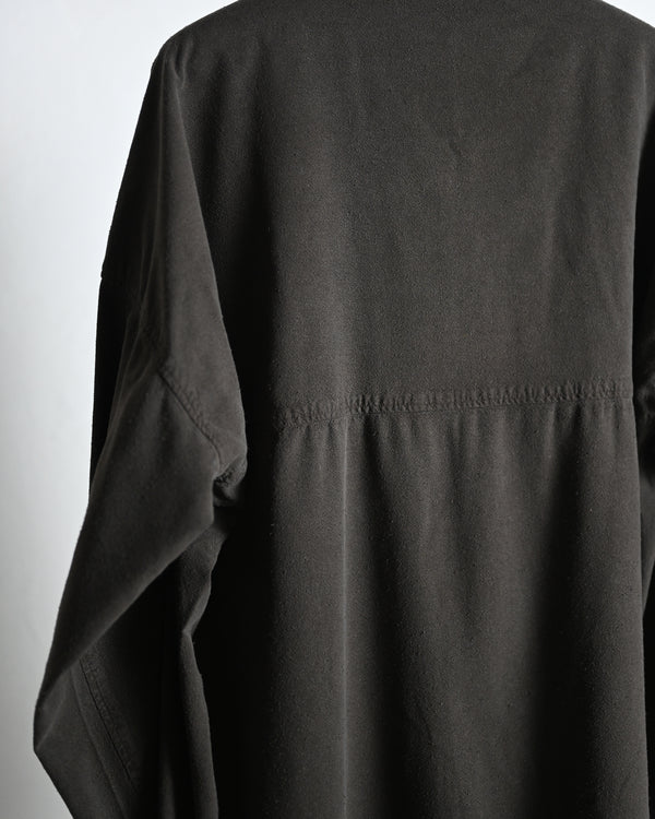 SILK NEP LONG SHIRT, brown