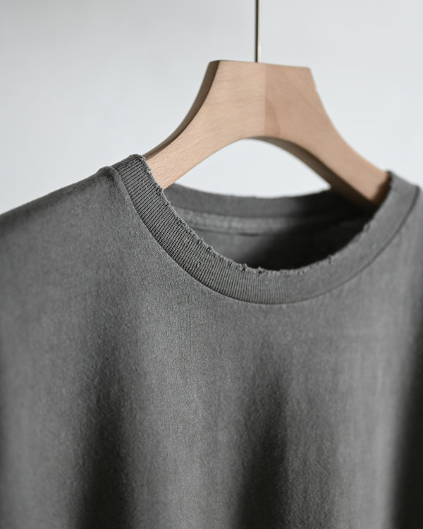 EMBROIDERY DYED LS T-SHIRT 2, gray