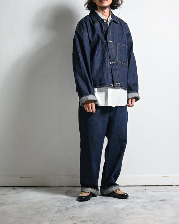 DENIM STRAIGHT PANTS, INDIGO-YOKO SAKAMOTO-COELACANTH