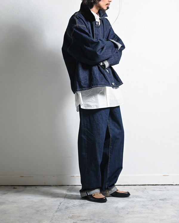 DENIM STRAIGHT PANTS, INDIGO-YOKO SAKAMOTO-COELACANTH