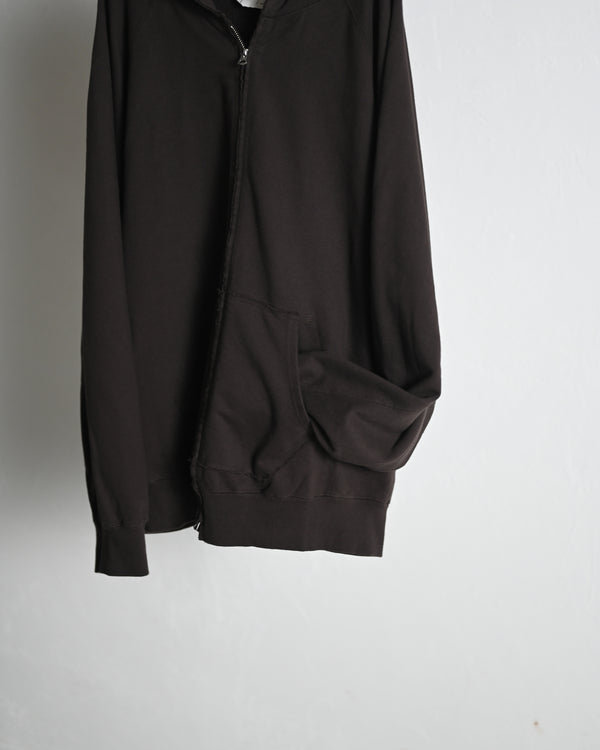 SWEAT HOODIE COAT, brown