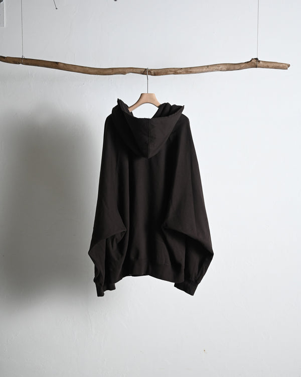SWEAT HOODIE COAT, brown
