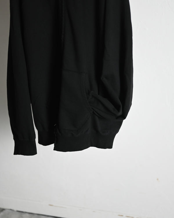 SWEAT HOODIE COAT, black