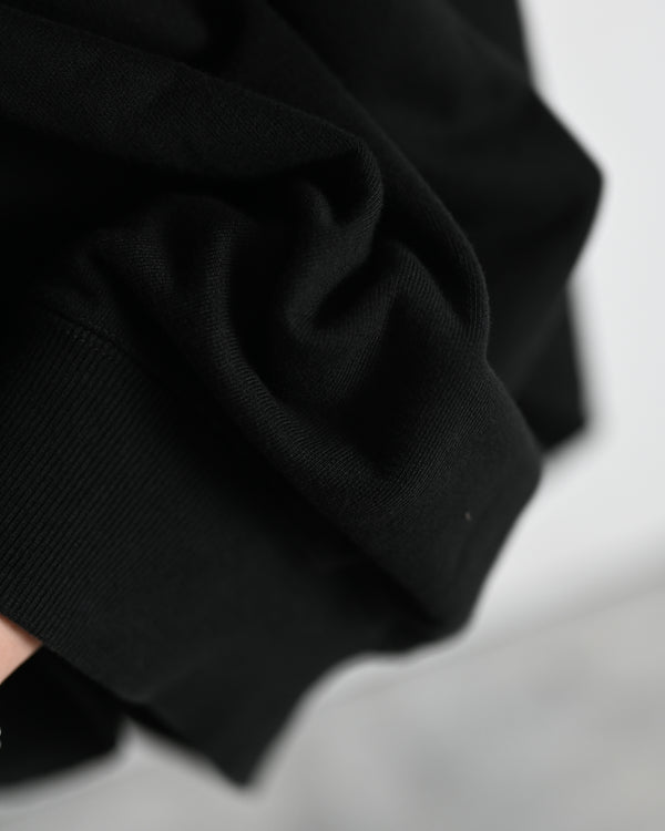 SWEAT HOODIE COAT, black