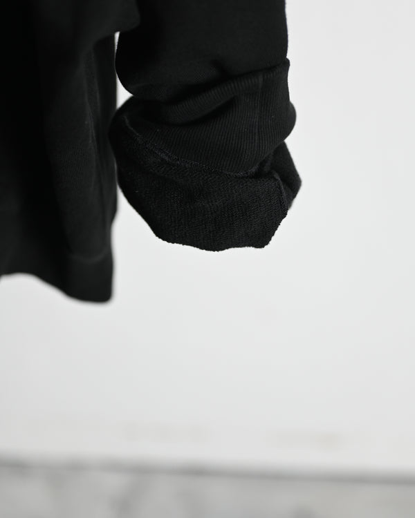 SWEAT HOODIE COAT, black