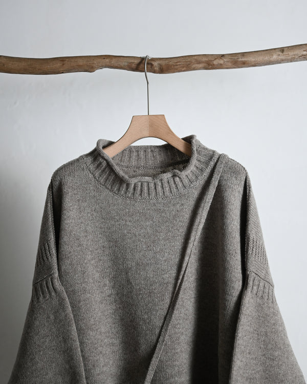 LAMB'S WOOL GUERNSEY SWEATER, beige