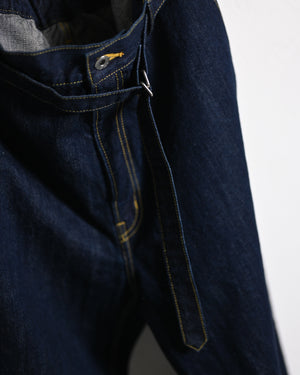 DENIM WIDE TROUSERS, INDIGO-YOKO SAKAMOTO-COELACANTH