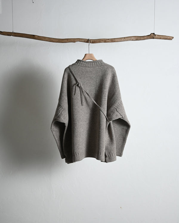 LAMB'S WOOL GUERNSEY SWEATER, beige