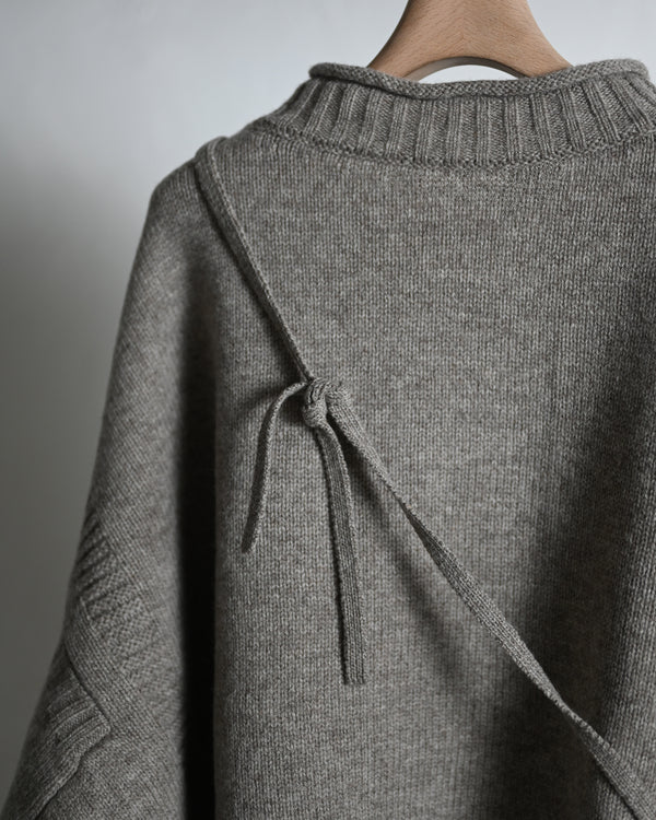 LAMB'S WOOL GUERNSEY SWEATER, beige