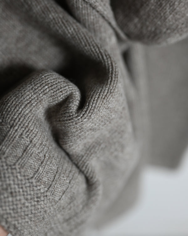LAMB'S WOOL GUERNSEY SWEATER, beige
