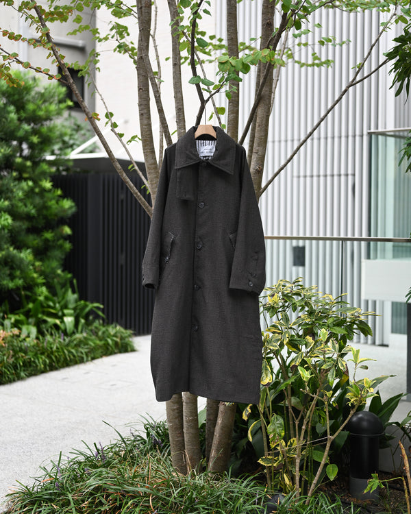 OVERSIZED LONG COAT, thorn-proof wool