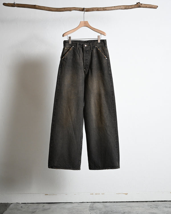 coffee black denim trousers_dstryd