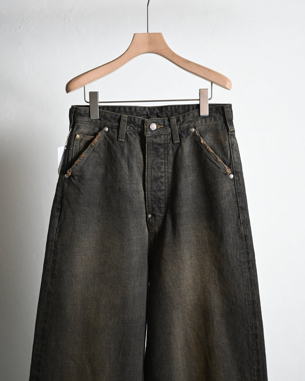 coffee black denim trousers_dstryd