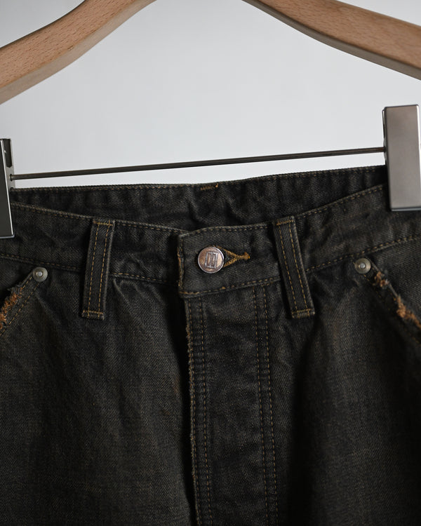 coffee black denim trousers_dstryd