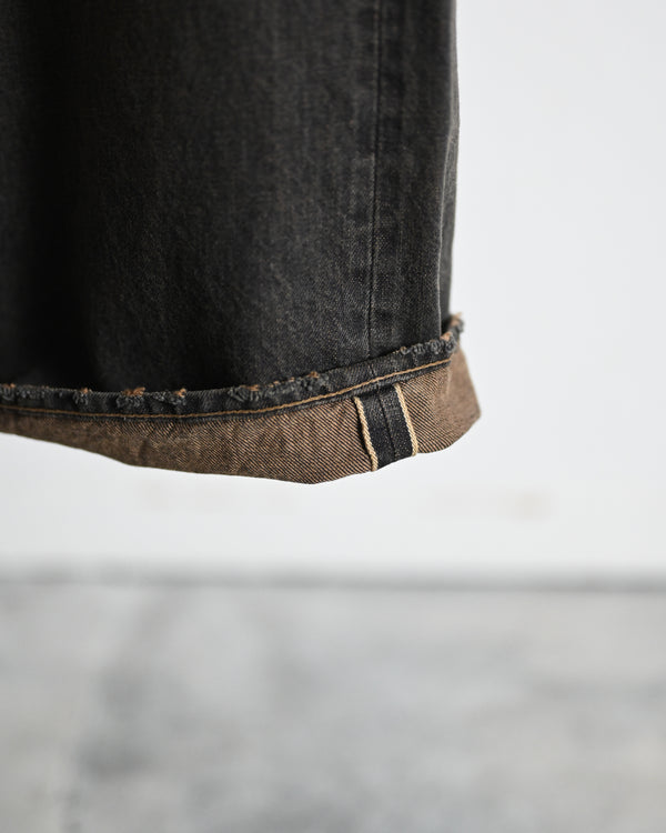 coffee black denim trousers_dstryd