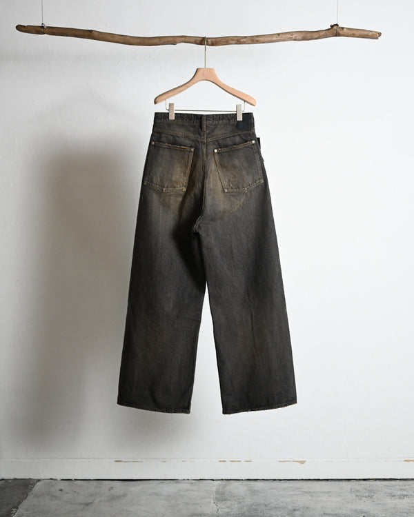 coffee black denim trousers_dstryd