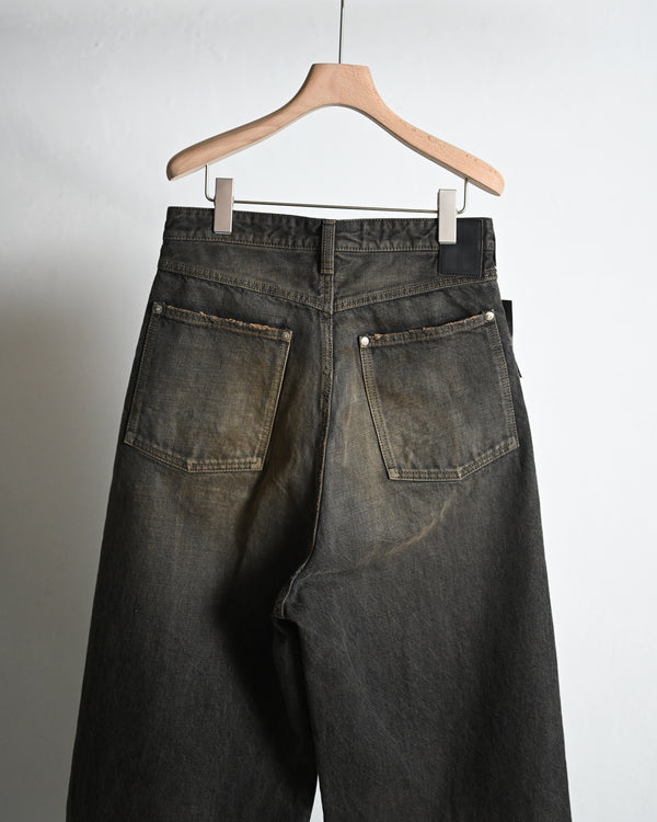 coffee black denim trousers_dstryd