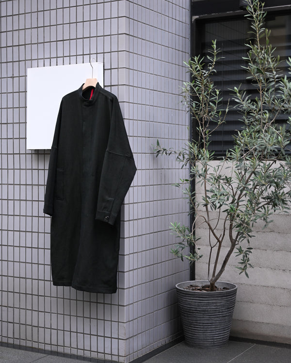 Linen Wool Dolman Coat