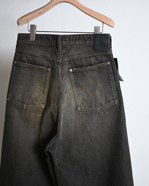 coffee black denim trousers_dstryd