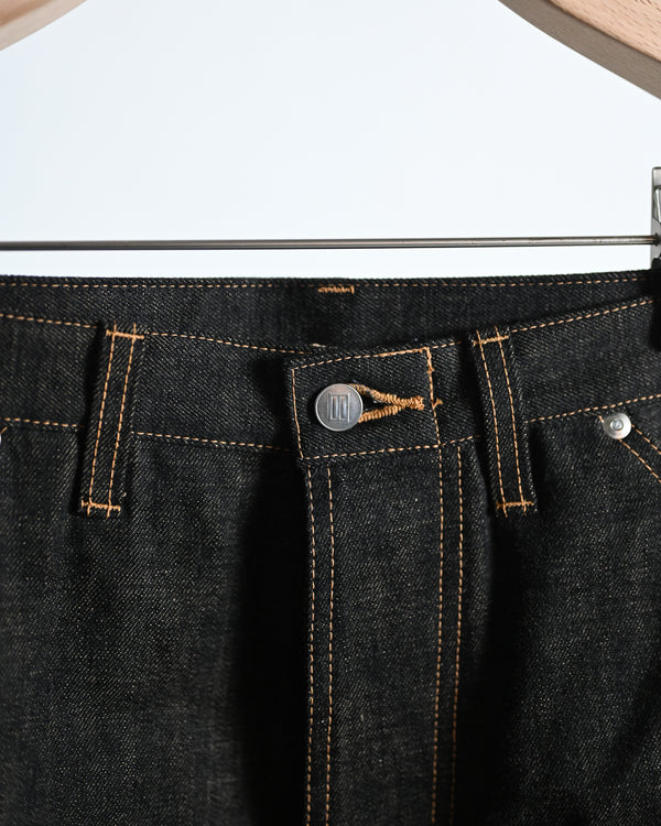 coffee black denim trousers
