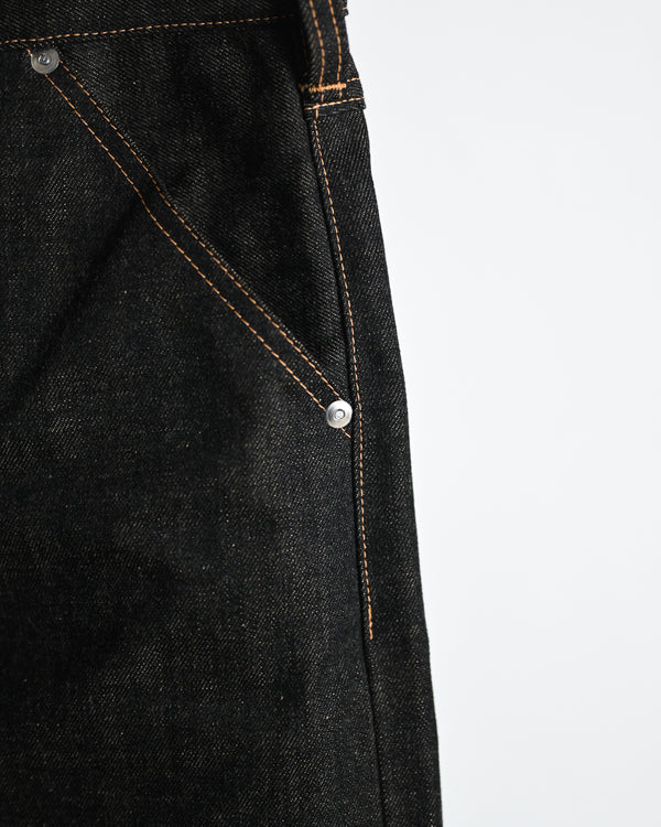 coffee black denim trousers